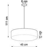  Obesna svetilka ARENA 45 črna, (21347522) | Shoptok.si