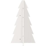 vidaXL Drveno ukrasno božićno drvce bijelo 69,5 cm od masivne borovine | shoptok.hr
