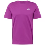 Nike Sportswear Majica 'CLUB' neonsko lila / bela