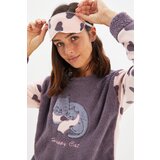 Trendyol Smoked Heart Sleep Band Polar Knitted Pajamas Set | ePonuda.com