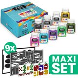 Mambo Metalik set boja za tekstil + 9 ETHNO Design šablona | shoptok.hr