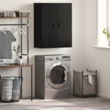 vidaXL Stenska omara Črni hrast 69,5 x 34 x 90 cm Konstruiran les | Shoptok.si