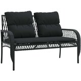  4-dijelni set vrtnih sofa od poliratana s jastucima crni | shoptok.hr