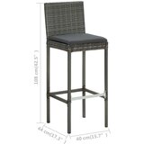  5-dijelni vrtni barski set s jastucima sivi | shoptok.hr