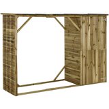 vidaXL Vrtna lopa za drva in orodje borovina 253x80x170 cm Cene