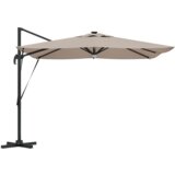 vidaXL Kantilever Roma Suncobran s LED-ovima Taupe 286x285x270 cm Aluminij | shoptok.hr