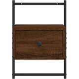 vidaXL Stenska nočna omarica 2 kosa rjavi hrast 35x30x51 cm inž. les | Shoptok.si