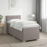  s box springom, madracem i LED-om Sivosmeđa 100 x 200 cm | shoptok.hr