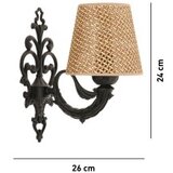Opviq zidna lampa lily hazeran natural black | ePonuda.com