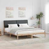  Okvir kreveta smeđe i tamnosivo 180 x 200 cm Masivna borovina | shoptok.hr