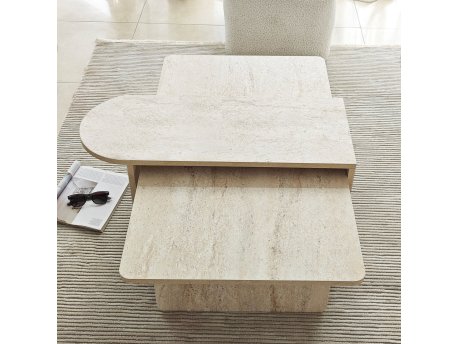Hanah home Set stočića za kafu Paris Bronze Travertine | Eponuda.com