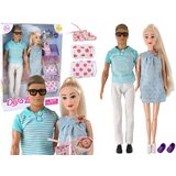 Lutke za igru Kevin i Lucy sa malom bebom - tirkizni  Lutke za igru Kevin i Lucy sa malom bebom - tirkizni Slike