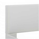  posteljni okvir z LED osvetlitvijo, umetno usnje, bela, 100×200 cm | Shoptok.si