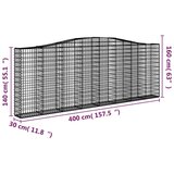  Lučne gabionske košare 3 kom 400x30x40/60 cm pocinčano željezo | shoptok.hr