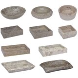  Umivaonik sivi 40 x 40 x 12 cm mramorni | shoptok.hr