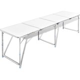  Zložljiva aluminijasta miza za kamp. z nastavljivo višino 240 x 60 cm Cene