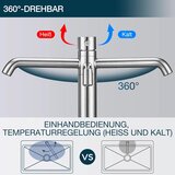 DETBOM 360° visoka brušeno srebrna kopalniška armatura | Shoptok.si
