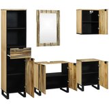  Set namještaja za kupaonicu Zidne 5 pcs Smeđa Konstruirano drvo | shoptok.hr