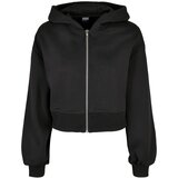 UC Ladies Women's Short Oversized Zipper Jacket Black Cene