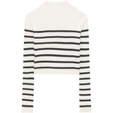 Pull&Bear Pulover črna / volneno bela | Shoptok.si