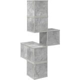 Police za kutne zidne Betonska siva 48 x 48 x 120 cm | shoptok.hr