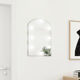 vidaXL Ogledalo s LED svjetlima 60 x 40 cm stakleno u obliku luka | shoptok.hr