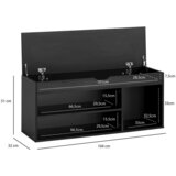 Livetastic Regal Za Čevlje Midnight, Črna | Shoptok.si