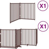  Vrata za pse s vratašcima 6 panela sklopiva 480 cm drvo topole | Eponuda.com