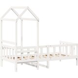  Dnevni krevet s krovom bez madraca bijeli 80x200cm masivno drvo | shoptok.hr
