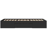  Okvir za krevet crni 90 x 190 cm od konstruiranog drva | shoptok.hr
