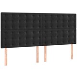  Za krevet s uzglavljem crni 140x200 cm baršunasti | shoptok.hr