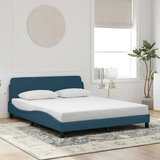  Okvir za krevet s uzglavljem Dover plavi 160 x 200 cm baršunasti | shoptok.hr