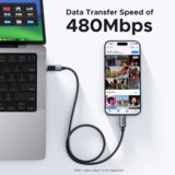 Ugreen Uno USB-C na USB-C polnilni kabel 100W, 3M | shoptok.hr