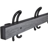 eurokraft pro Garderobna letev z dvojnimi kljukicami, dolžina 2 x 1000 mm, 2 x 4 dvojne kljukice, svetlo siva | Shoptok.si