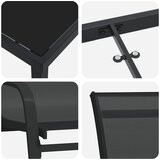  Vrtni set za objed 7 kom. Crna Čelik s prahom | shoptok.hr