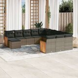 vidaXL 12-dijelni set vrtnih sofa od poliratana s jastucima sivi | shoptok.hr
