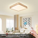 Brilagi LED prigušiva svetiljka MOLINA SQUARE LED/80W/230V hrast 60x60 cm + daljinski upravljač | Eponuda.com