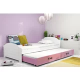 BMS Group Otroška postelja Lili z dodatnim ležiščem - 90x200 cm - bela/roza
