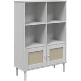  The Living Store Knjižna omara SENJA videz ratana bela 90x35x130 cm borovina - Knjižna Omara, (21503030) | Shoptok.si