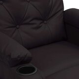  Fotelja na podizanje od umjetne kože crna - Crna 1 | shoptok.hr
