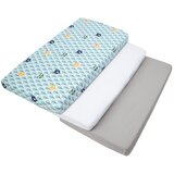 Medi Partners Set of 3 pcs. Fitted Sheet 100% Cotton Baby Bed Linen Mattress Cene