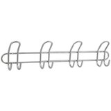 WALTECO Zidna lajsna s kukicama (D x Š x V: 540 x 60 x 130 mm, Broj kuka: 4 Kom., Metal) | shoptok.hr
