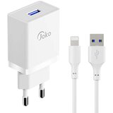  Kućni punjač KONFULON Joko JK77 2.4A sa kablom USB na iPhone Lightning beli 1m Cene