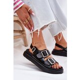 Big Star Leather Patent Women Sandals With Buckles | Shoptok.si