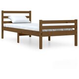  Posteljni okvir medeno rjav iz trdnega lesa 100x200 cm, (20643914) | Shoptok.si