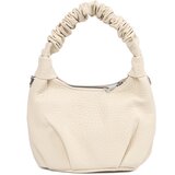 Shelvt Small light beige handbag with a crinkled handle | Shoptok.si