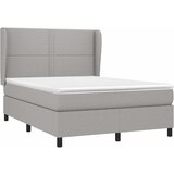  Krevet box spring s madracem svjetlosivi 140x200 cm od tkanine | shoptok.hr