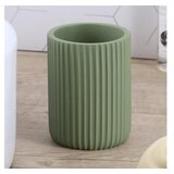 Tendance čaša za četkice pruge 9,5X7CM poliresin zelena 61103143 | ePonuda.com