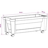 Calypso saksija s kotačima Siva 79 x 35 x 33 cm PP | shoptok.hr