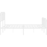  Metalni okvir kreveta uzglavlje i podnožje bijeli 183x213 cm | shoptok.hr